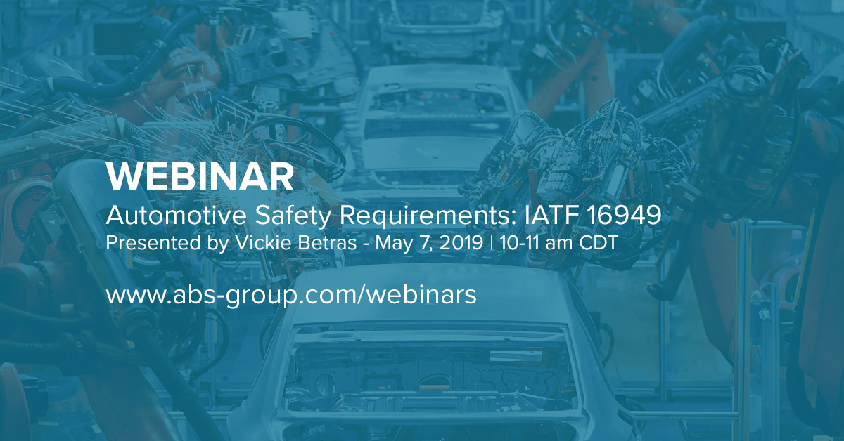 Automotive Safety Requirements IATF 16949 QMS Overview