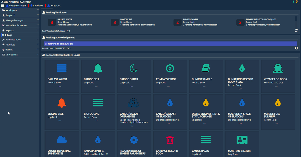 ABS Nautical Systems Launches First Electronic Logbook Solution for